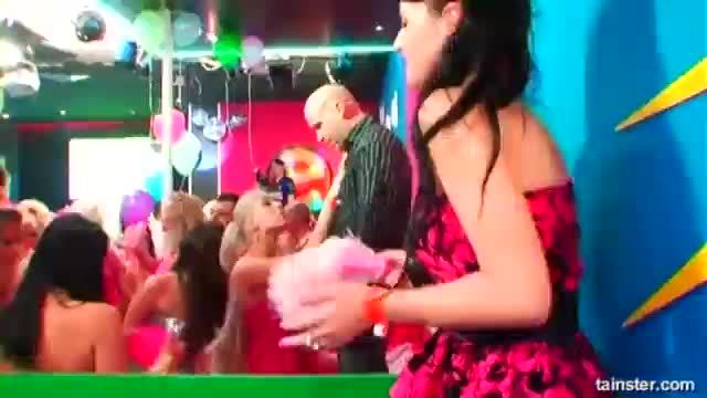 Naughty club sex dolls fucking in public